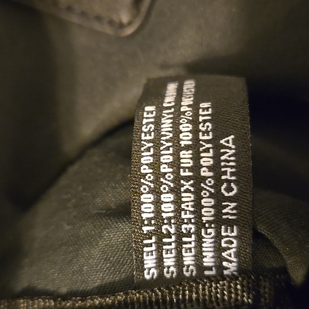 Black Mini Backpack with Cross Pattern And Gold Zippers - Picture 7 of 10